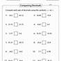 Order And Compare Decimals Worksheets
