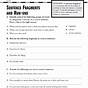 Sentence Fragment Worksheets With Answer Key