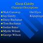The Great Gatsby Characters Analysis