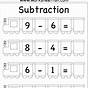 Subtraction For Kindergarten Worksheet 1-5