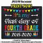 First Day Of Fourth Grade Printable