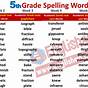 Fifth Grade Vocabulary List
