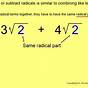 How To Add And Subtract Square Roots