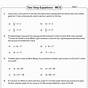 Equation Word Problems Worksheets