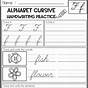 Custom Cursive Handwriting Worksheet