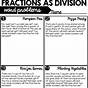 Fractions As Division Word Problems Worksheet