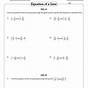 Finding The Equation Of A Line Worksheet