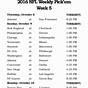 Nfl Schedule Week 5 Printable