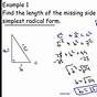Pythagorean Theorem Calculator Radical Form
