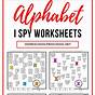 I Spy Letter Worksheets