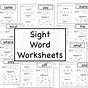 Where Sight Word Worksheet