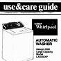 Whirlpool Washer User Manual