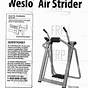 Weslo Air Strider User Manual