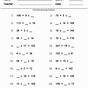 Fifth Grade Multiplication Worksheet