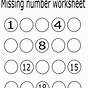Fill In The Missing Number Worksheets