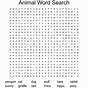 Hard Animal Word Search