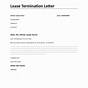 Sample Letter To Terminate Lease