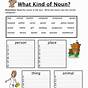 Identifying Nouns Worksheets