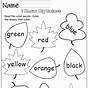 Colors Worksheet For Pre Kindergarten