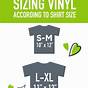 Vinyl Size Chart For Shirts