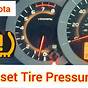 Rav4 Tire Pressure Reset