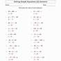 Worksheet On Linear Equations In One Variable