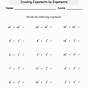 Division Exponents Worksheet