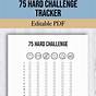 Free Printable List Of 75 Hard Challenge