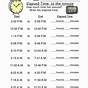 Elapsed Time Worksheet With Answers