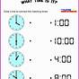 Time Worksheets For Kindergarten