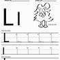 Letter L Worksheets Preschool