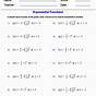 Exponential Equations Worksheet With Answers