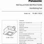 Panasonic Fv-08-11vfl5e Installation Manual