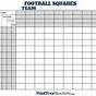 Printable 25 Square Football Board