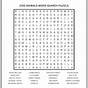 Word Search Animals Printable