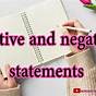 Positive And Negative Statements Worksheet
