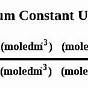 List Of Equilibrium Constants