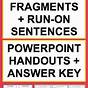 Fragments And Run Ons Worksheets With Answer Key