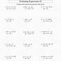 Expressions And Variables Worksheets