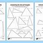 Find The Area Of A Triangle Worksheets