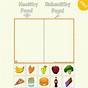 Healthy Eating Worksheets For Kindergarten