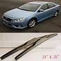 Toyota Camry 2015 Windshield Wipers Size
