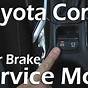 2020 Toyota Corolla Parking Brake Malfunction