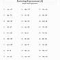 Factoring Trinomials Worksheet A 1