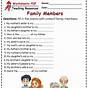 Family Members Worksheets