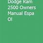 Ram 5500 Owners Manual