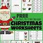 Free Printable Christmas Worksheets For Kindergarten