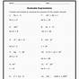 Evaluating Expressions Worksheets 6th Grade Answer Key