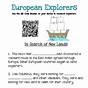 European Explorers Worksheets