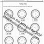 Telling Time To The Hour Worksheets